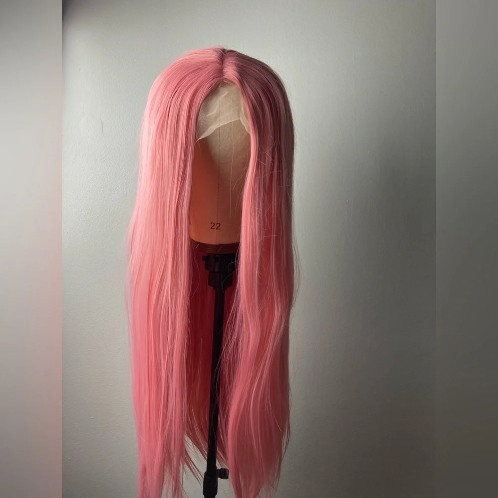 Pink Middle Part Lace Wig